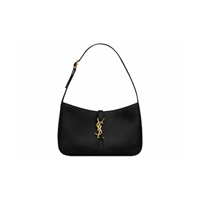 Saint Laurent Le 5 A 7 Hobo Bag In Smooth Leather Noir