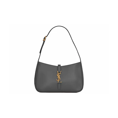 Saint Laurent Le 5 A 7 Hobo Bag In Smooth Leather Storm
