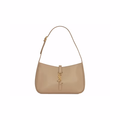 Saint Laurent Le 5 A 7 Hobo Bag In Smooth Leather Blossom Pink