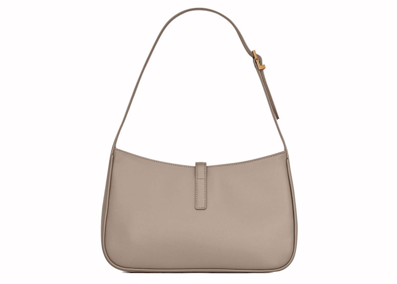 Order サンローラン ル 5 ア 7 ホーボーバッグ スムースレザー グレーッシュブラウン