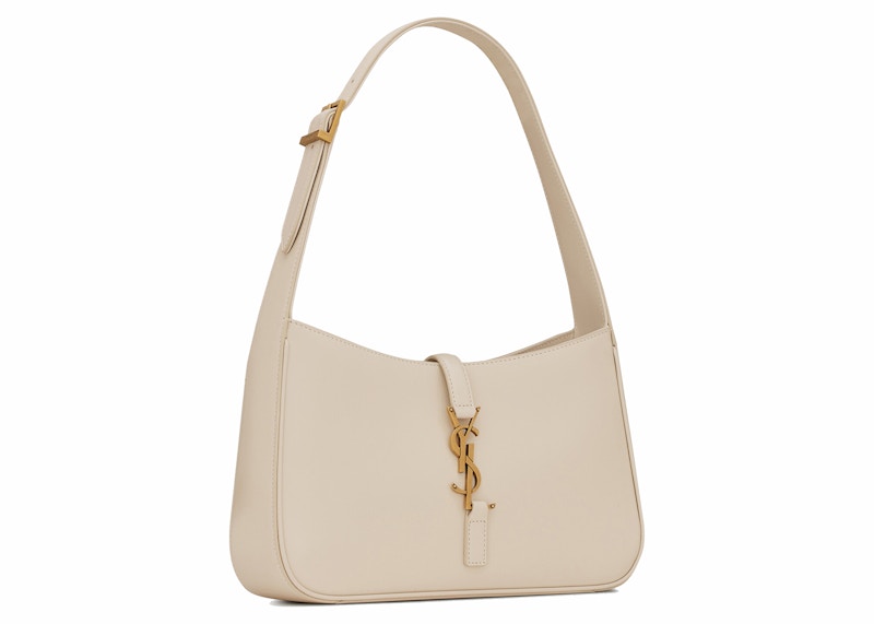 Order 圣罗兰Le 5 A 7复古白色光滑皮革斜挎包