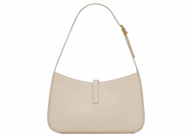 Lookbook 圣罗兰Le 5 A 7复古白色光滑皮革斜挎包