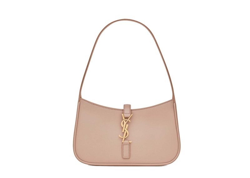 Saint Laurent Le 5 A 7 Mini Hobo Bag In Smooth Leather Rosy Sand