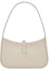 Lookbook Saint Laurent Le 5 A 7 Mini Hobo Bag In Smooth Leather Blanc Vintage