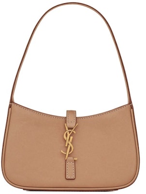 Saint Laurent Le 5 A 7 Mini Hobo Bag In Vegetable-Tanned Leather Brown Gold Buy Saint Laurent Le 5 A 7 Mini Hobo Bag In Vegetable-Tanned Leather Brown Gold