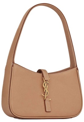 Saint Laurent Le 5 A 7 Mini Hobo Bag In Vegetable-Tanned Leather Brown Gold Order Saint Laurent Le 5 A 7 Mini Hobo Bag In Vegetable-Tanned Leather Brown Gold