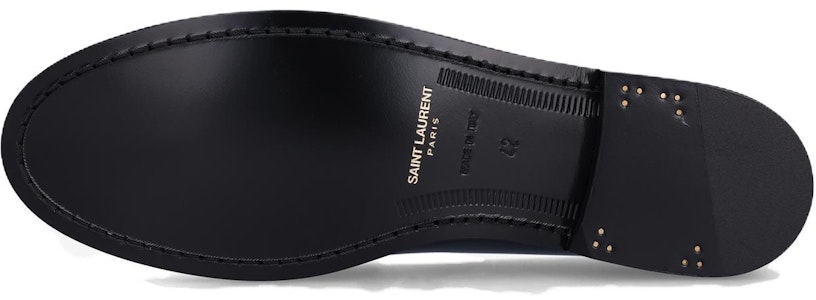 聖羅蘭 小牛皮 圓頭套穿 樂福鞋 1.5公分 女士 黑色 Purchase 聖羅蘭 小牛皮 圓頭套穿 樂福鞋 1.5公分 女士 黑色