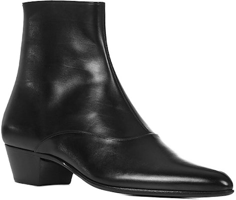 Saint Laurent Sepatu Bot Kulit Hitam pendek 6489942OU001000 Order Saint Laurent Sepatu Bot Kulit Hitam pendek 6489942OU001000