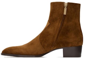 Saint Laurent Leather Ankle Boots 'Brown' 7551790LI00 Saint Laurent Leather Ankle Boots 'Brown' 7551790LI00
