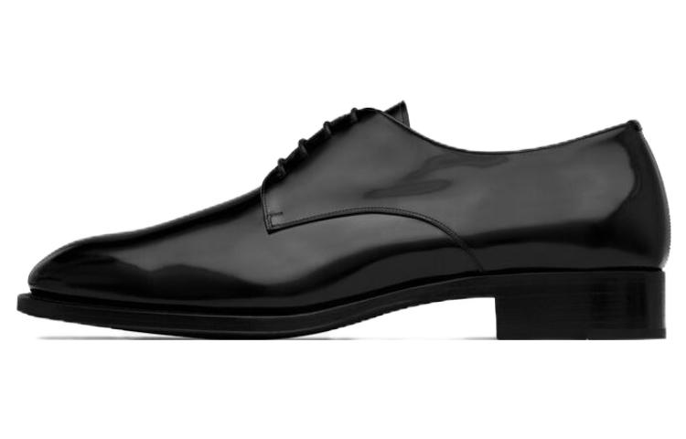 Saint Laurent Leather Dress Sneaker 'Black' 754752AAAPI1000