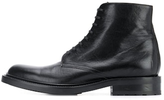 Saint Laurent Leather Lace-Up Ankle Boots 'Black' 58186300E001000 Saint Laurent Leather Lace-Up Ankle Boots 'Black' 58186300E001000
