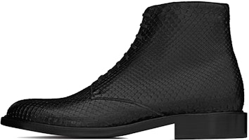 Saint Laurent Leather Lace-Up Ankle Boots 'Black' 6493412PL001000 Saint Laurent Leather Lace-Up Ankle Boots 'Black' 6493412PL001000