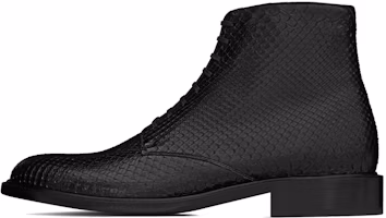 Saint Laurent Leather Lace-Up Ankle Boots 'Black' 6493412PL001000 Saint Laurent Leather Lace-Up Ankle Boots 'Black' 6493412PL001000