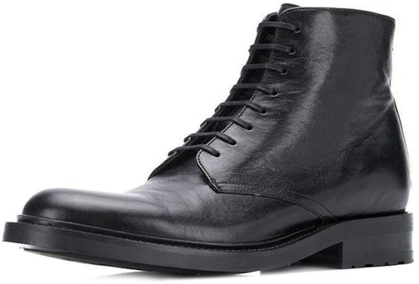 Saint Laurent Leather Lace-Up Ankle Boots 'Black' 58186300E001000 Lookbook Saint Laurent Leather Lace-Up Ankle Boots 'Black' 58186300E001000