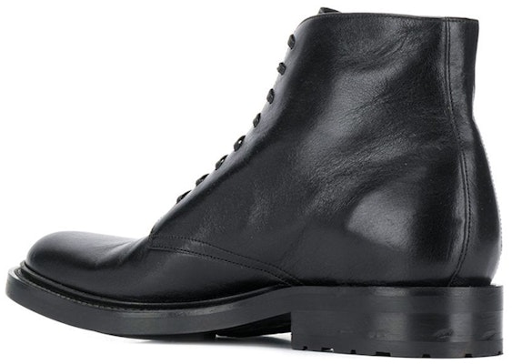 Saint Laurent Leather Lace-Up Ankle Boots 'Black' 58186300E001000 Purchase Saint Laurent Leather Lace-Up Ankle Boots 'Black' 58186300E001000