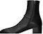 Saint Laurent But Kasut Buku Ankle Kulit 4.5cm 'Hitam' 755986AACF61000