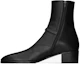 Buy Saint Laurent Leather Round-Toe Buckle Ankle Boots 4.5cm 'Black' 755986AACF61000