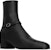 Saint Laurent But Kasut Buku Ankle Kulit 4.5cm 'Hitam' 755986AACF61000