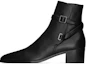 Buy Saint Laurent Leather Round Toe Ankle Boots 4.5cm 'Black' 75598225V001000