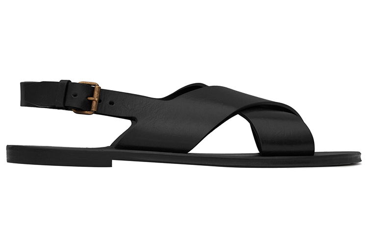 Order Saint Laurent Leather Sandal 'Black' 73185312K001000