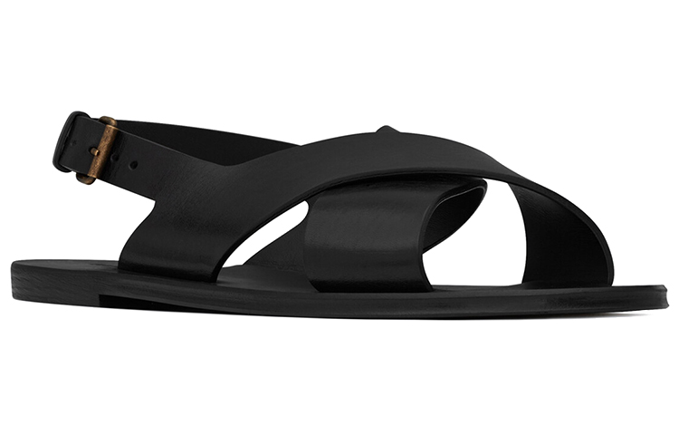 Lookbook Saint Laurent Leather Sandal 'Black' 73185312K001000