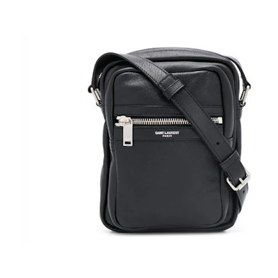 Saint Laurent Leather Sid Crossbody Black