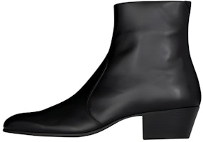 Saint Laurent Leather Zip-Boots 'Black' 6323681YU001000 Saint Laurent Leather Zip-Boots 'Black' 6323681YU001000