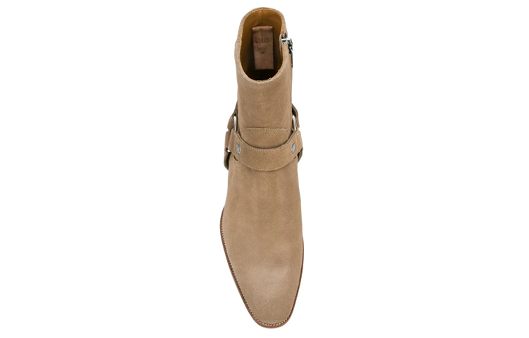 Shop Saint Laurent Leather Zip 'Beige' 496880D5X009870