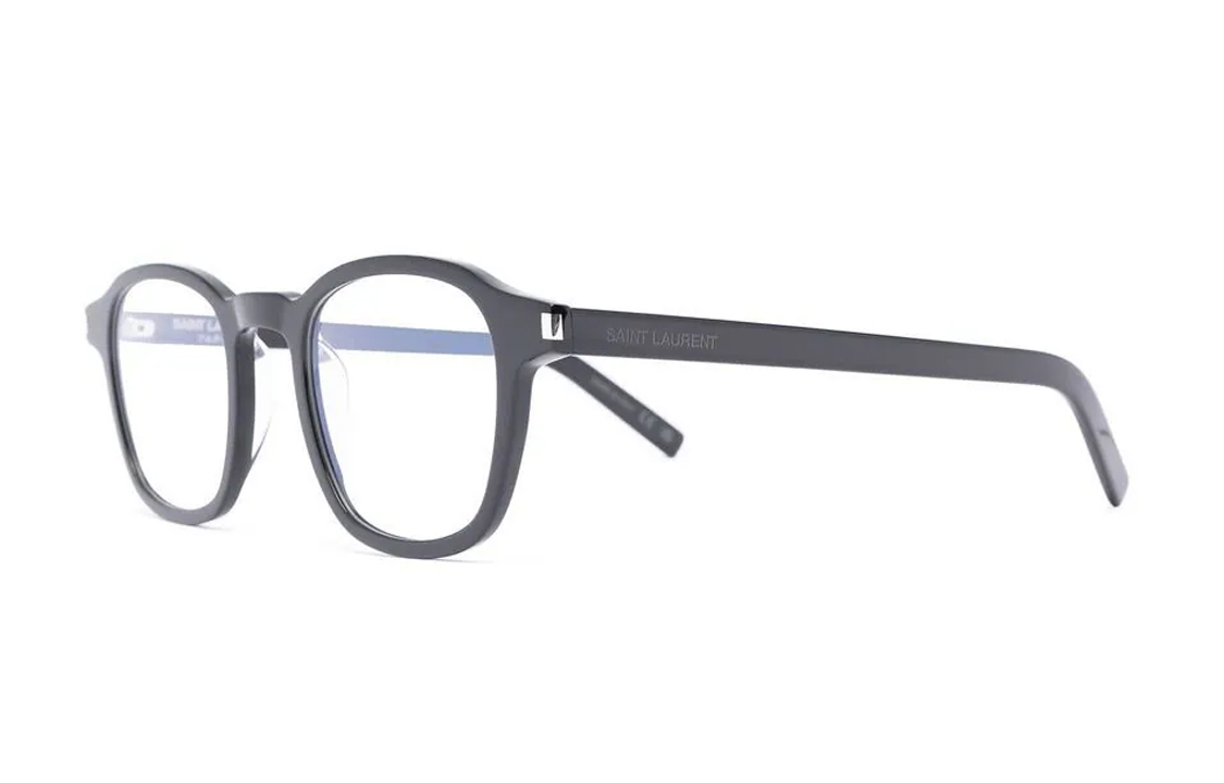 Saint Laurent Lightweight Acetate Irregular Optical Glasses Black for Men SL549SLIMOPT001