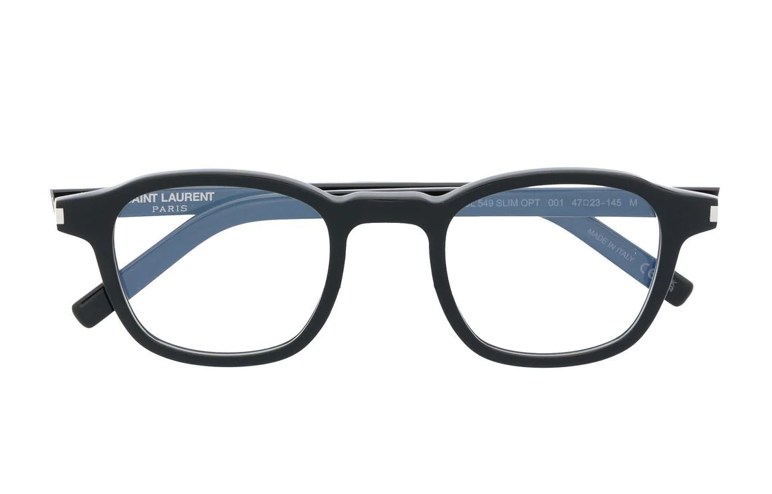Saint Laurent Lightweight Acetate Irregular Optical Glasses Black for Men SL549SLIMOPT001 圖 3