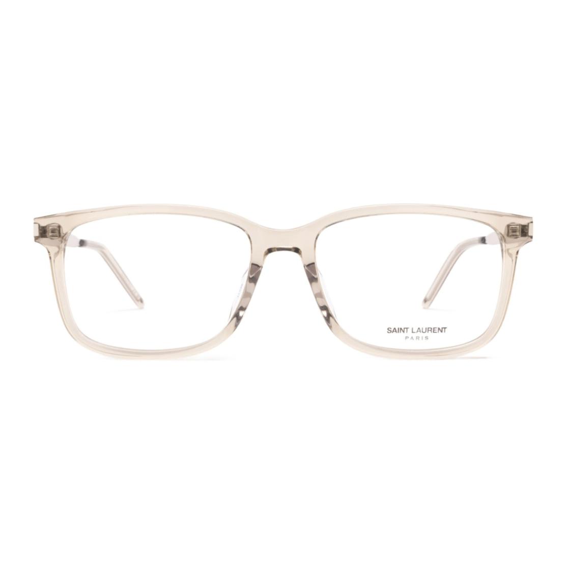 Order SAINT LAURENT Gafas Ópticas Rectangulares de Metal y Acetato Hombre Blanco SL684F