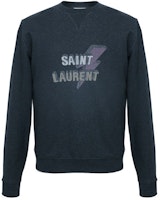 SAINT LAURENT Logo Crewneck Pullover Sweatshirt Men’s Grey. 500649YB20E1466 SAINT LAURENT Logo Crewneck Pullover Sweatshirt Men’s Grey. 500649YB20E1466