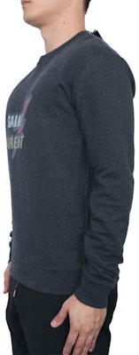 생로랑 로고 크루넥 풀오버 스웨트셔츠 남성용 그레이. 500649YB20E1466 Sizing 생로랑 로고 크루넥 풀오버 스웨트셔츠 남성용 그레이. 500649YB20E1466