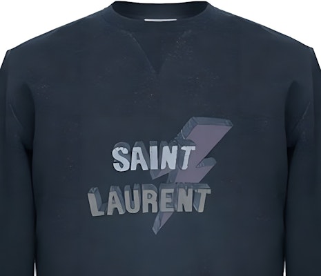 생로랑 로고 크루넥 풀오버 스웨트셔츠 남성용 그레이. 500649YB20E1466 Cheap 생로랑 로고 크루넥 풀오버 스웨트셔츠 남성용 그레이. 500649YB20E1466