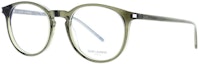Order SAINT LAURENT Logo Detail Round Plastic Optical Frame Green Unisex Glasses SL106012
