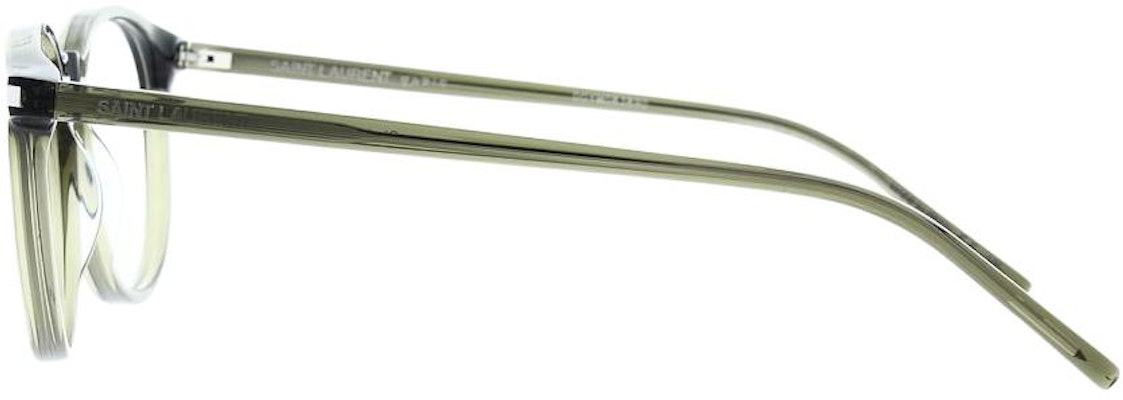 SAINT LAURENT Logo Detail Round Plastic Optical Frame Green Unisex Glasses SL106012 Purchase SAINT LAURENT Logo Detail Round Plastic Optical Frame Green Unisex Glasses SL106012