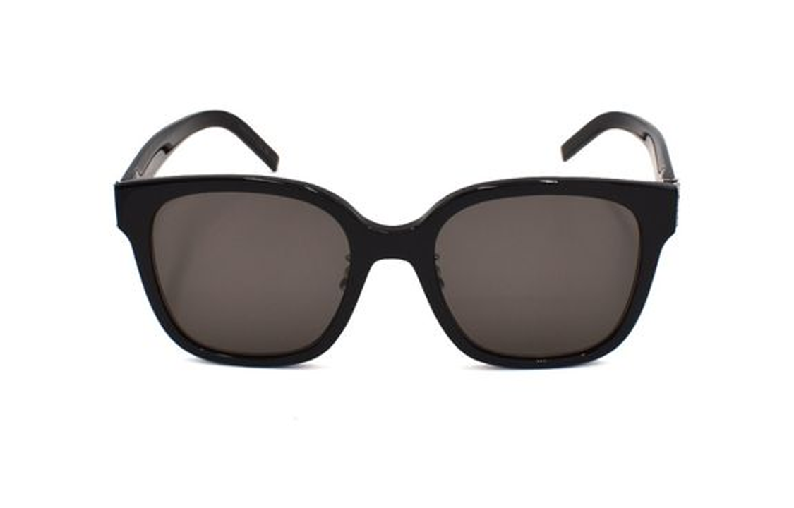SAINT LAURENT Logo Irregular Acetate Sunglasses Black Unisex Couples Style SLM105F001 圖 3