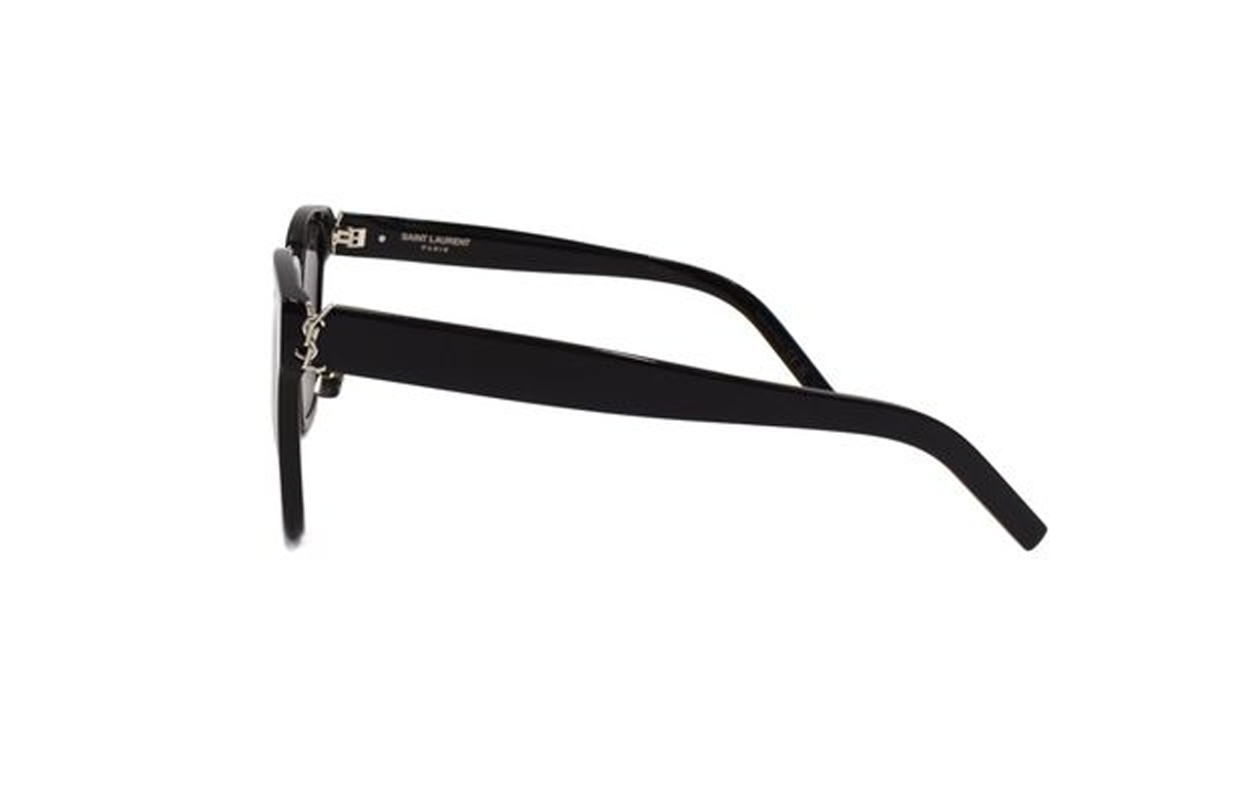 SAINT LAURENT Logo Irregular Acetate Sunglasses Black Unisex Couples Style SLM105F001 圖 4