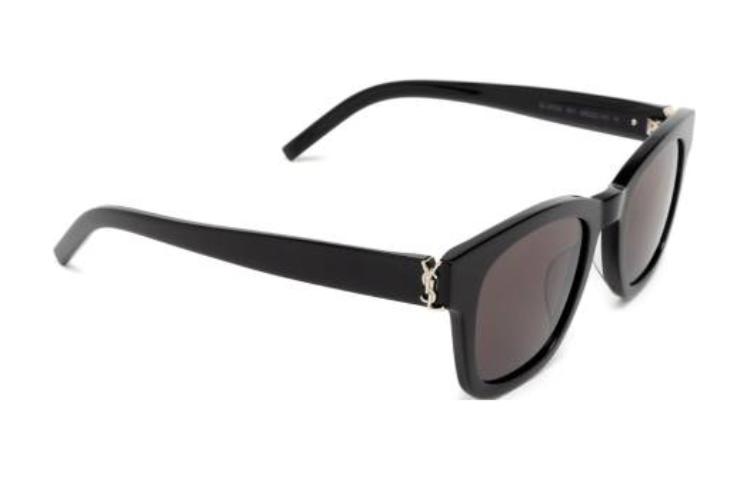 SAINT LAURENT Logo Irregular Acetate Sunglasses Unisex Black SLM124001 圖 3