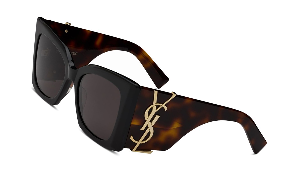 Saint Laurent Logo Irregular Sunglasses Unisex Tortoiseshell Design 736461Y99561040 圖 4