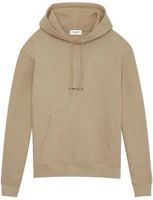 Saint Laurent Logo Kangaroo Pocket Hoodie Beige 650353YBQZ21368 Saint Laurent Logo Kangaroo Pocket Hoodie Beige 650353YBQZ21368