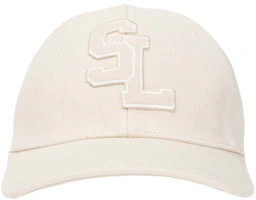 Saint Laurent Logo Patch Baseball Cap Beige Saint Laurent Logo Patch Baseball Cap Beige