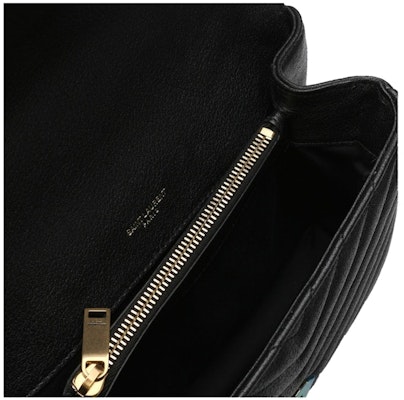 Saint Laurent Logo Plaque Shoulder Bag Quilted Black Lookbook Saint Laurent Logo Plaque Shoulder Bag Quilted Black