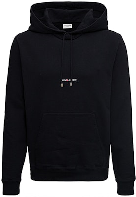 SAINT LAURENT Logo Print Black Hoodie Mens Long Sleeve Casual Wear Sweatshirt 677259YB2PG1000 Order SAINT LAURENT Logo Print Black Hoodie Mens Long Sleeve Casual Wear Sweatshirt 677259YB2PG1000