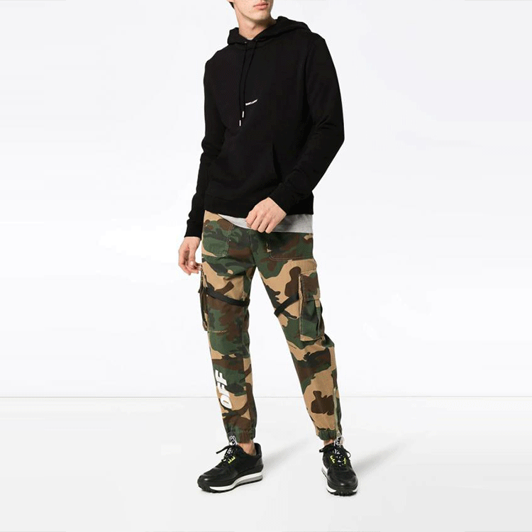 Purchase SAINT LAURENT Logo Print Black Hoodie Mens Long Sleeve Casual Wear Sweatshirt 677259YB2PG1000