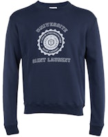 SAINT LAURENT Logo Print Crewneck Sweatshirt Navy Blue Men’s. 467907YB1EJ4143 SAINT LAURENT Logo Print Crewneck Sweatshirt Navy Blue Men’s. 467907YB1EJ4143