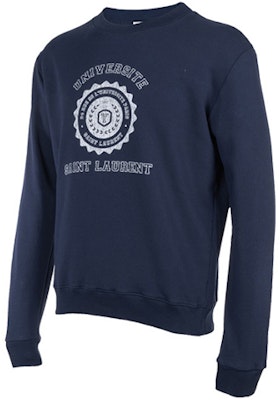 サンローラン ロゴプリント クルーネック スウェットシャツ ネイビーブルー メンズ. 467907YB1EJ4143 Shop サンローラン ロゴプリント クルーネック スウェットシャツ ネイビーブルー メンズ. 467907YB1EJ4143
