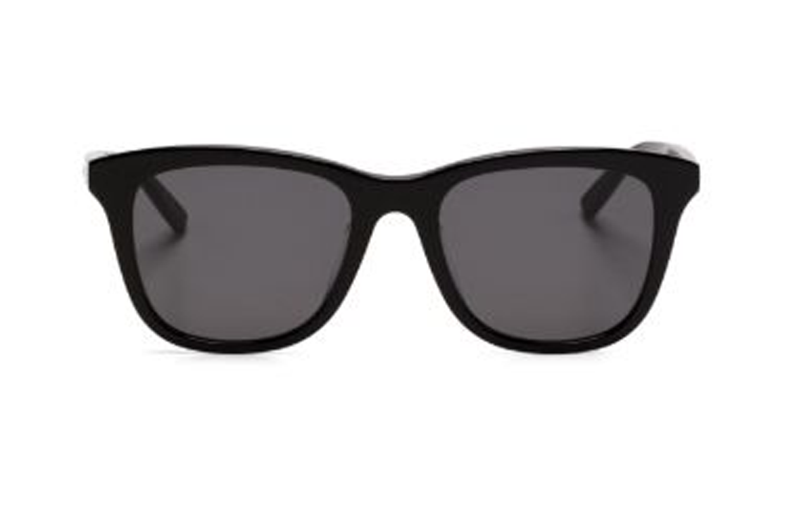 SAINT LAURENT Logo Print Oversized Irregular Sunglasses Black  Accessories SL587K001S23