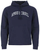 Saint Laurent Logo Printed Pullover Hoodie Blue 652526Y36CO4201 Saint Laurent Logo Printed Pullover Hoodie Blue 652526Y36CO4201