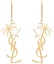 Buy Saint Laurent Logo Shaped Aluminum Earrings Unisex Couple Style Gold. 584129 Y3200 8060